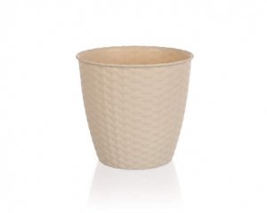 VETRO PLUS Květináč RATTAN, 19 cm, krémový