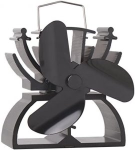Voda mini 3-lopatkový tepelný krbový ventilátor na kamna 12,5cm