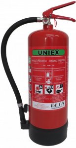 UNIEX Pěnový hasicí přístroj F6 BETA WLi - 6L hašení lithiových baterií