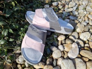 MEDISTYLE dámska zdravotná pantofel šedo-ružová